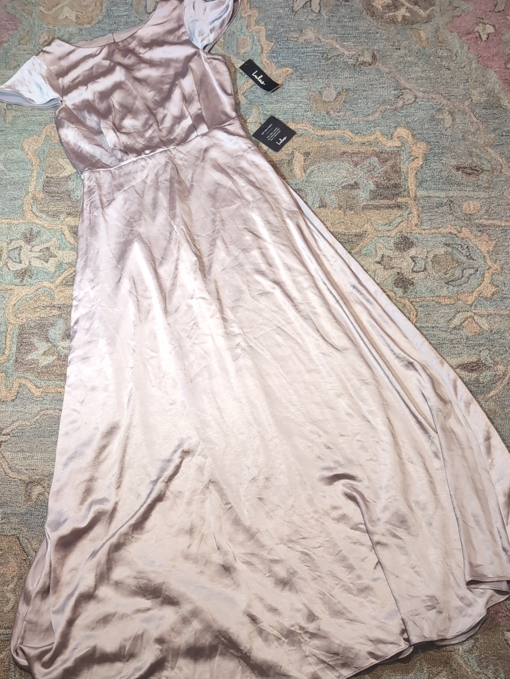 Lulu's Satin Maxi Dress
